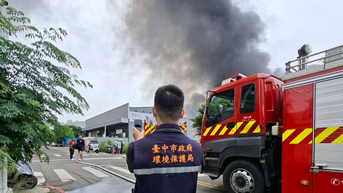 北屯工地火警影響空品　中市府監測下風處PM2.5達56籲民眾加強防護