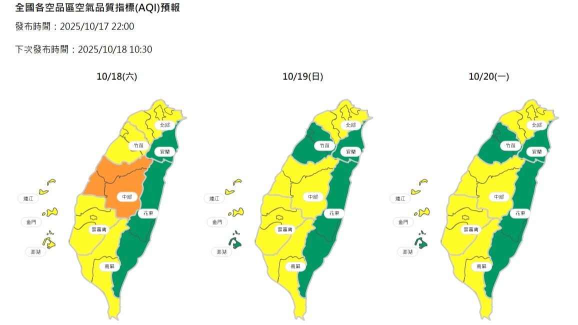 中部空品區部分測站達橘色提醒等級 中市府持續執行應變